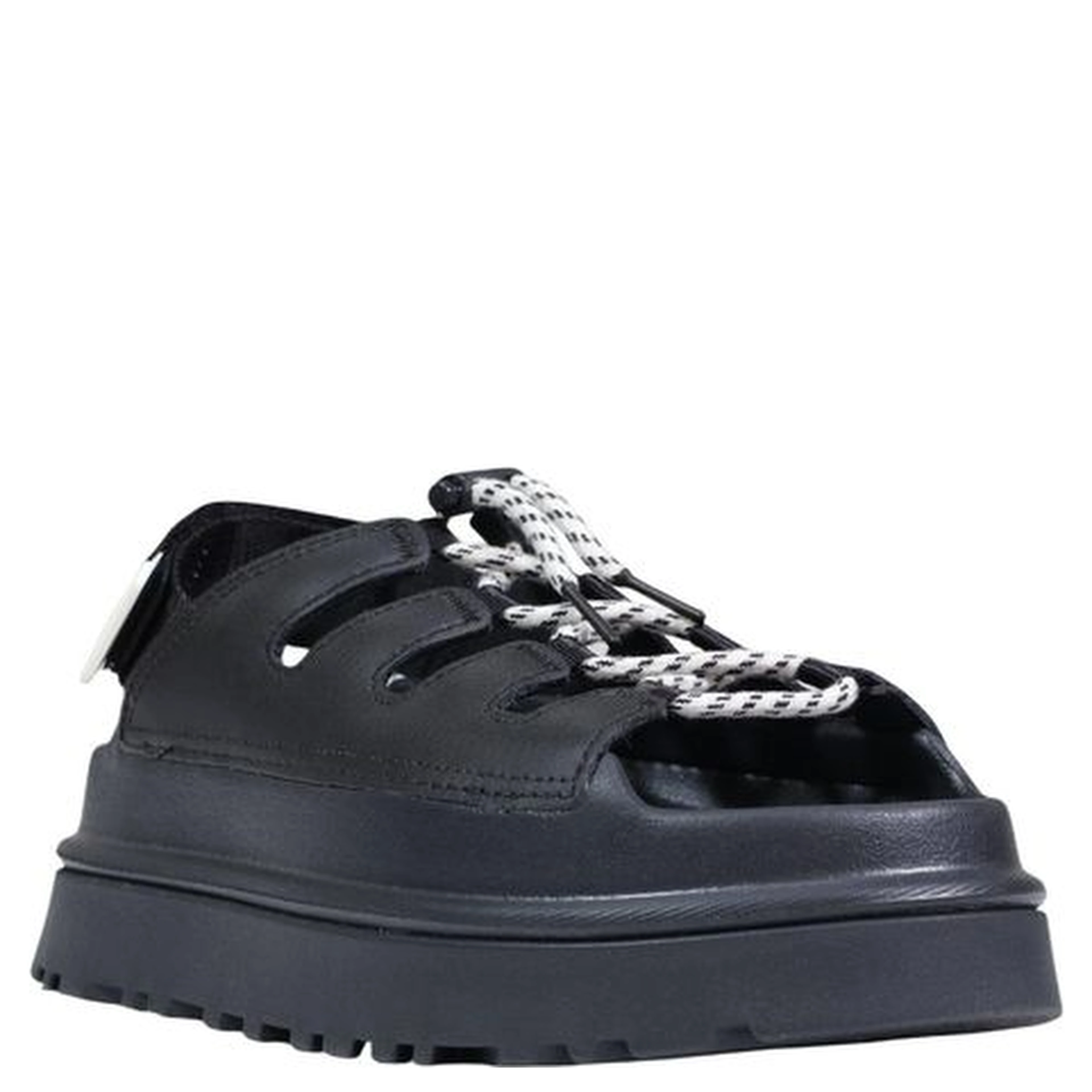 Black Polyethylene Flat Sandals