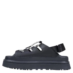 Black Polyethylene Flat Sandals