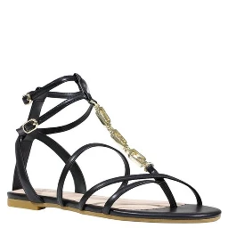 Black Polyethylene Flat Sandals