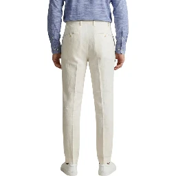 White Linen Casual Pants