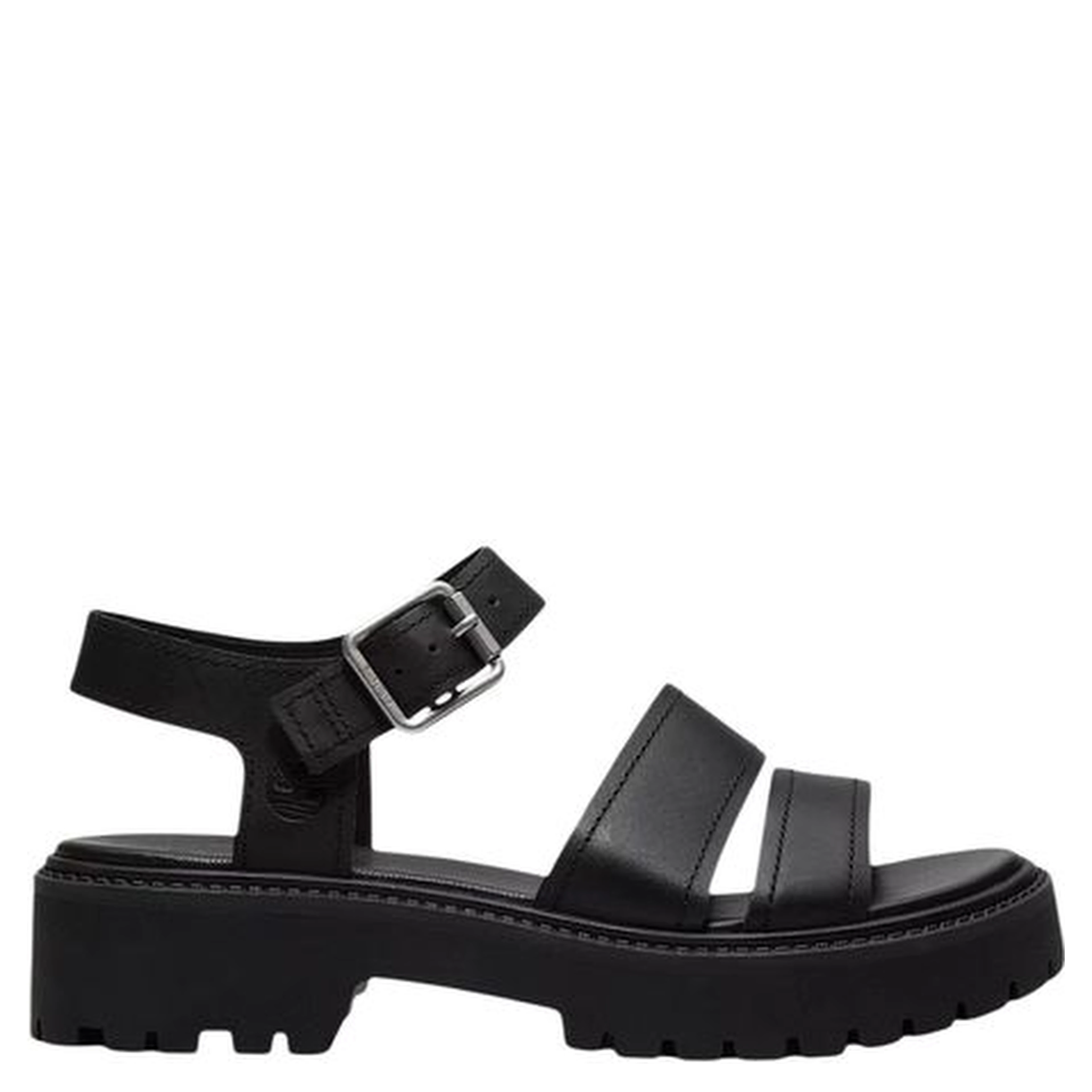 Black Leather Platform Sandals