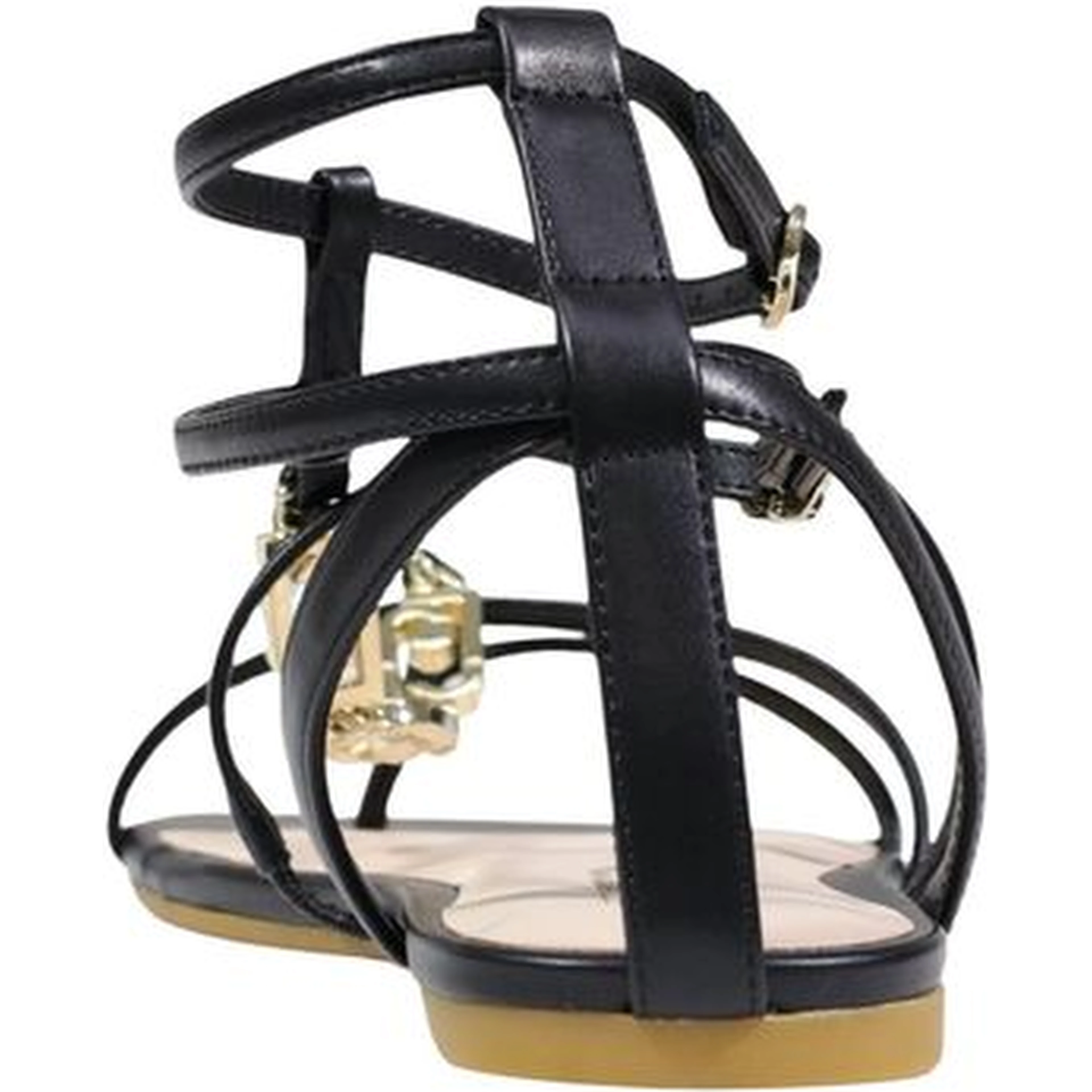 Black Polyethylene Flat Sandals