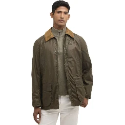 Green Cotton Full-Length Jacket