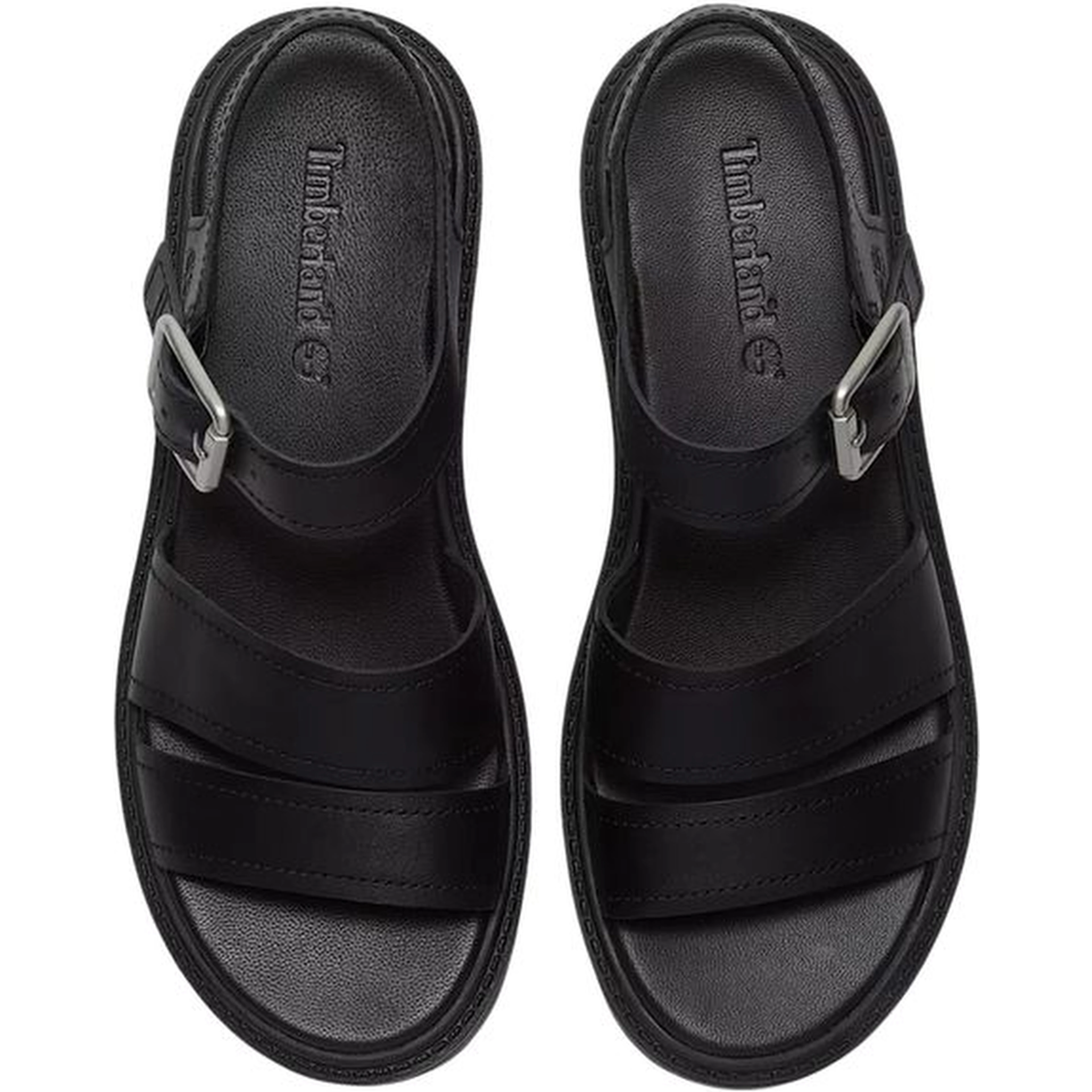 Black Leather Platform Sandals