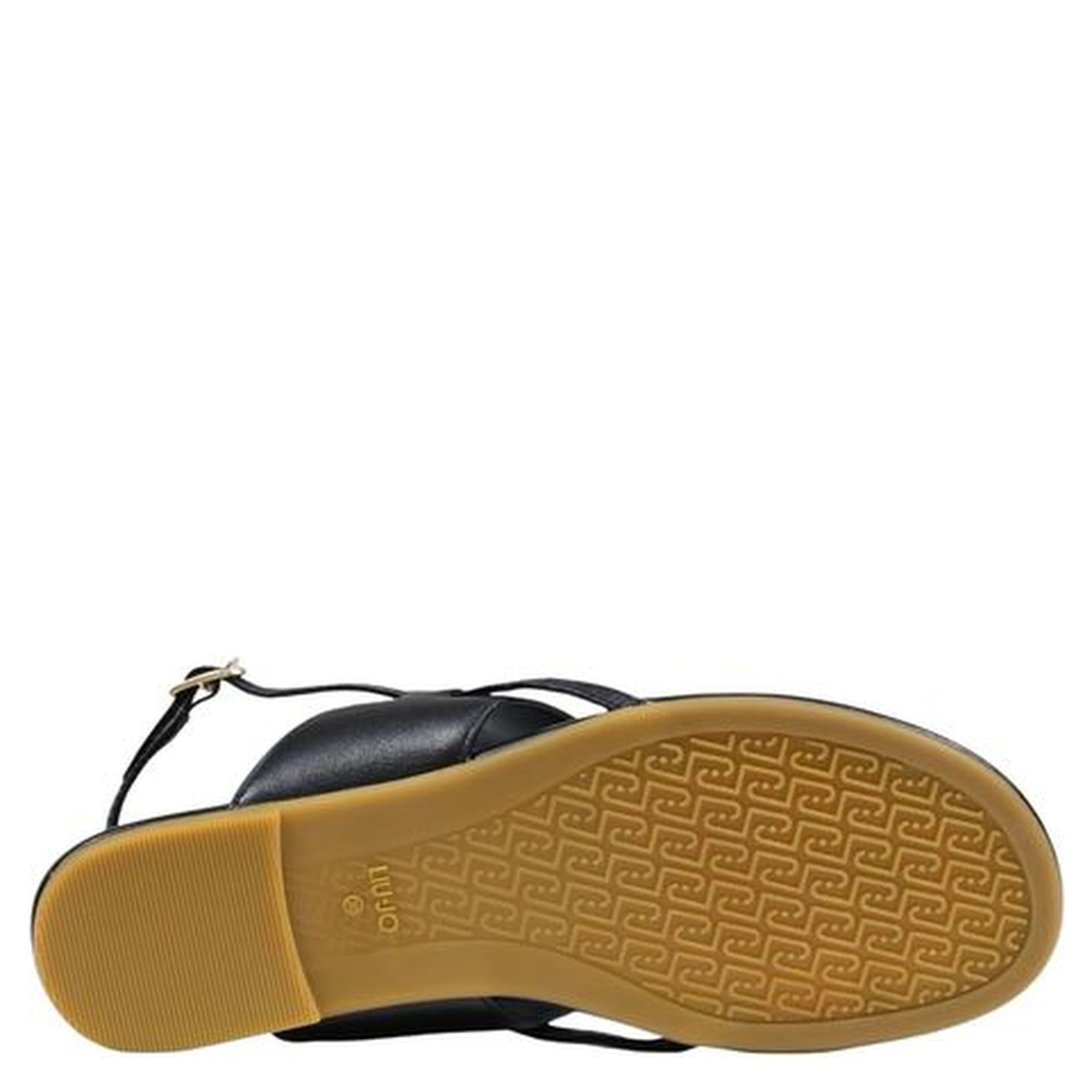 Black Leather Flat Sandals