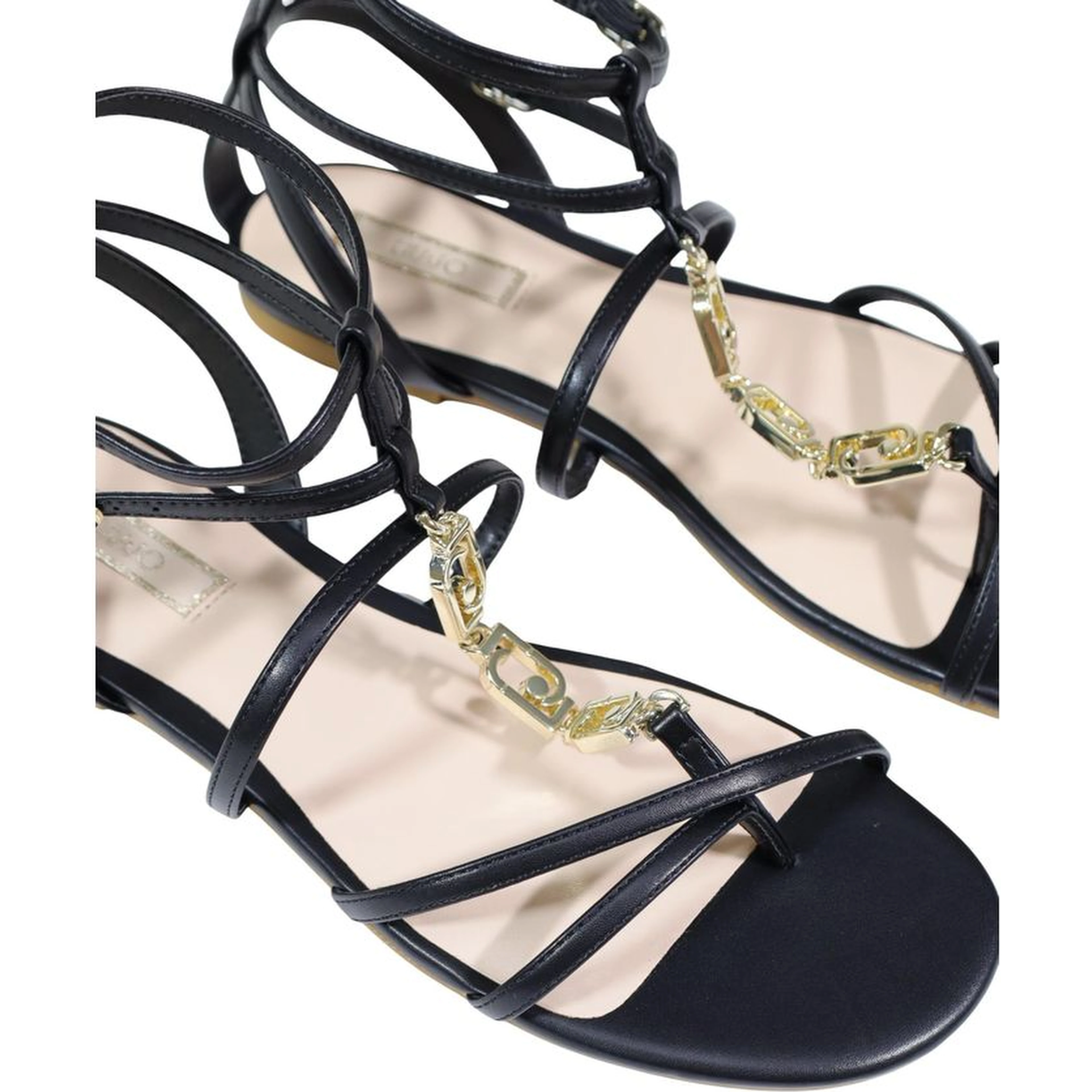 Black Polyethylene Flat Sandals