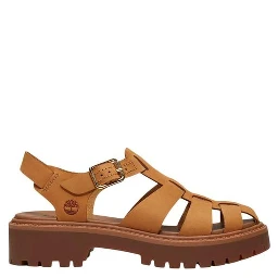 Brown Leather Flat Sandals