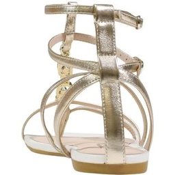 Gold Polyethylene Flat Sandals