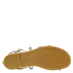 Gold Polyethylene Flat Sandals