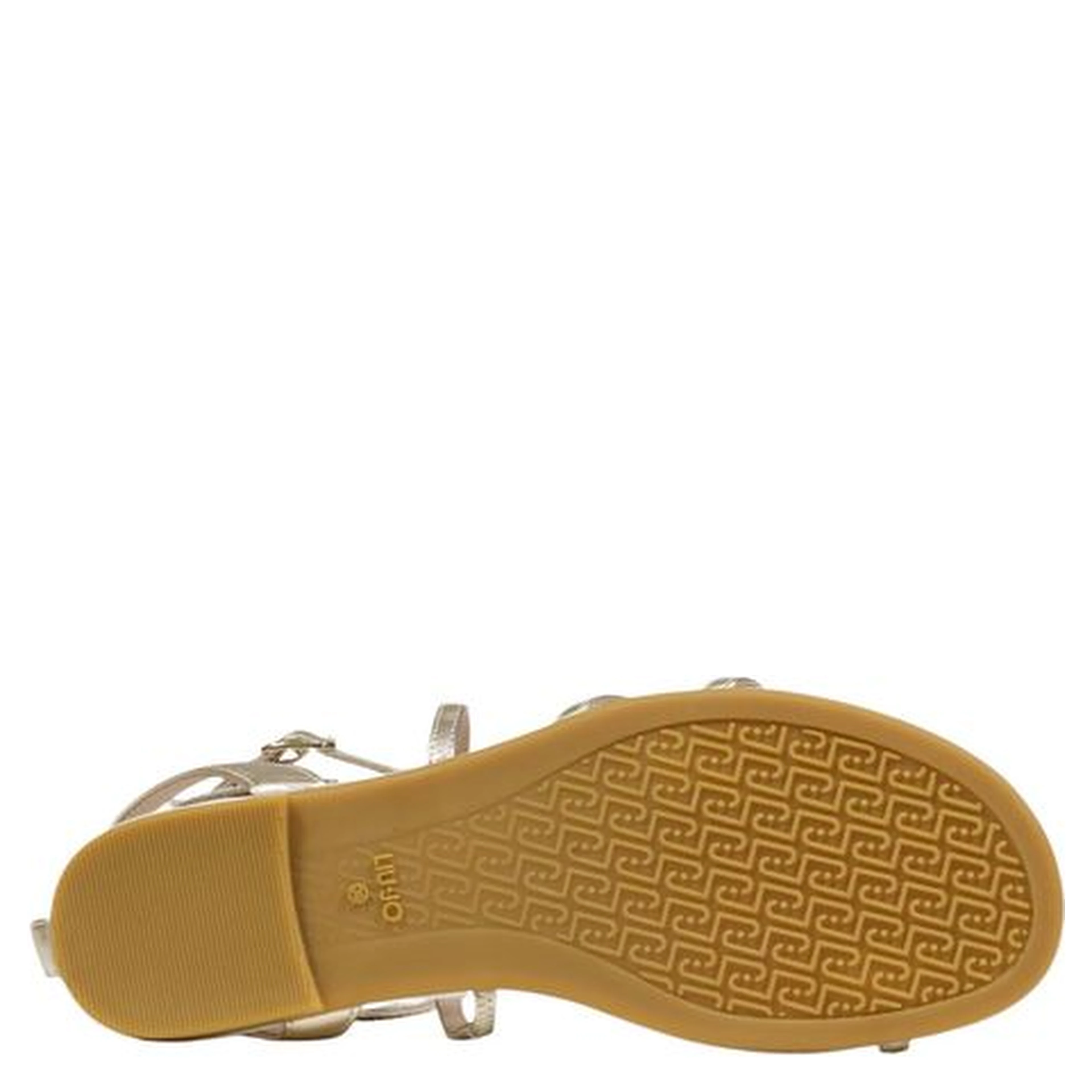Gold Polyethylene Flat Sandals