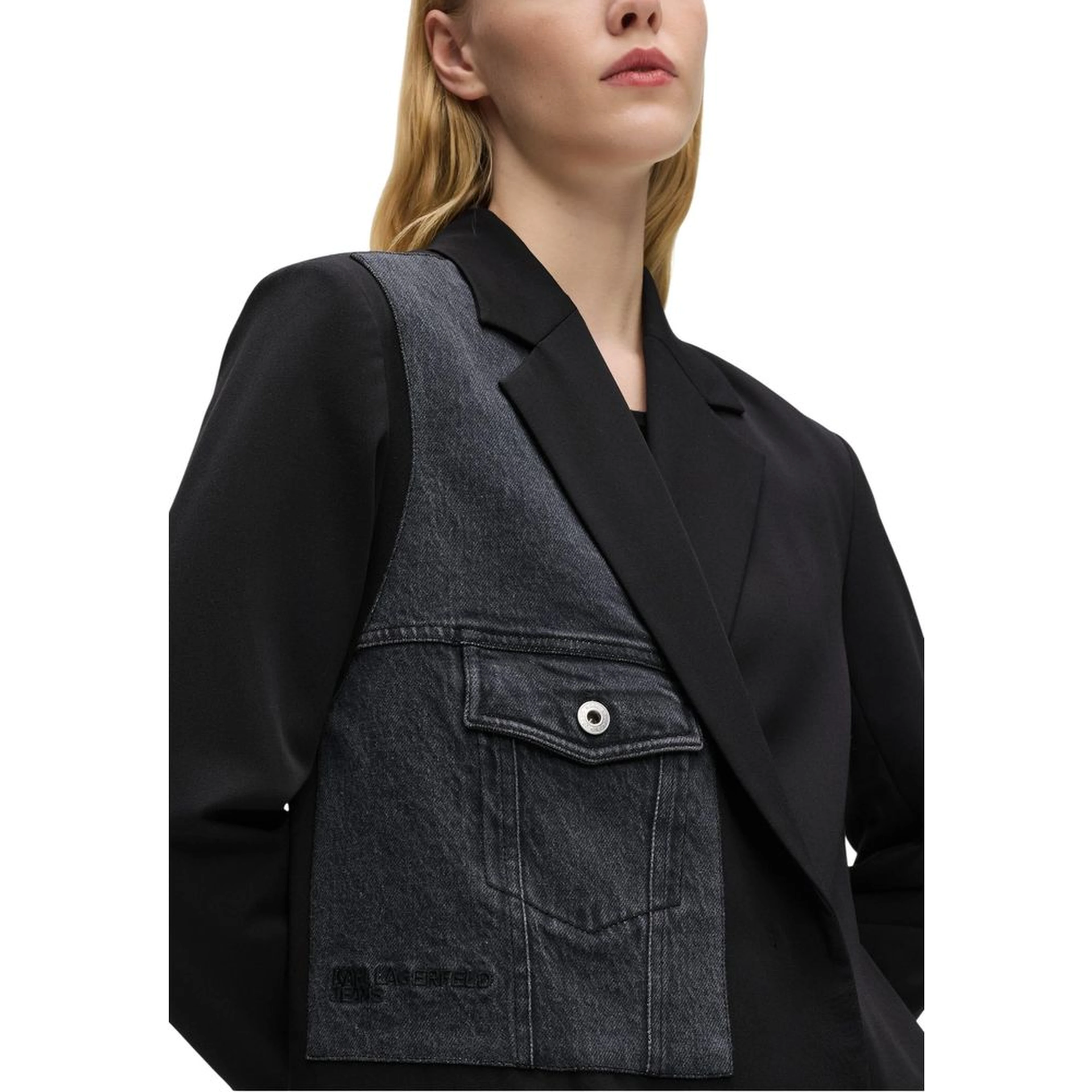 Black Polyester Blazer