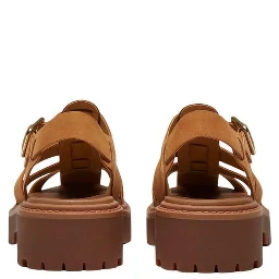 Brown Leather Flat Sandals