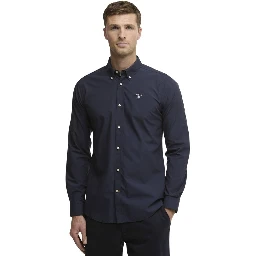 Blue Cotton Dress Shirt