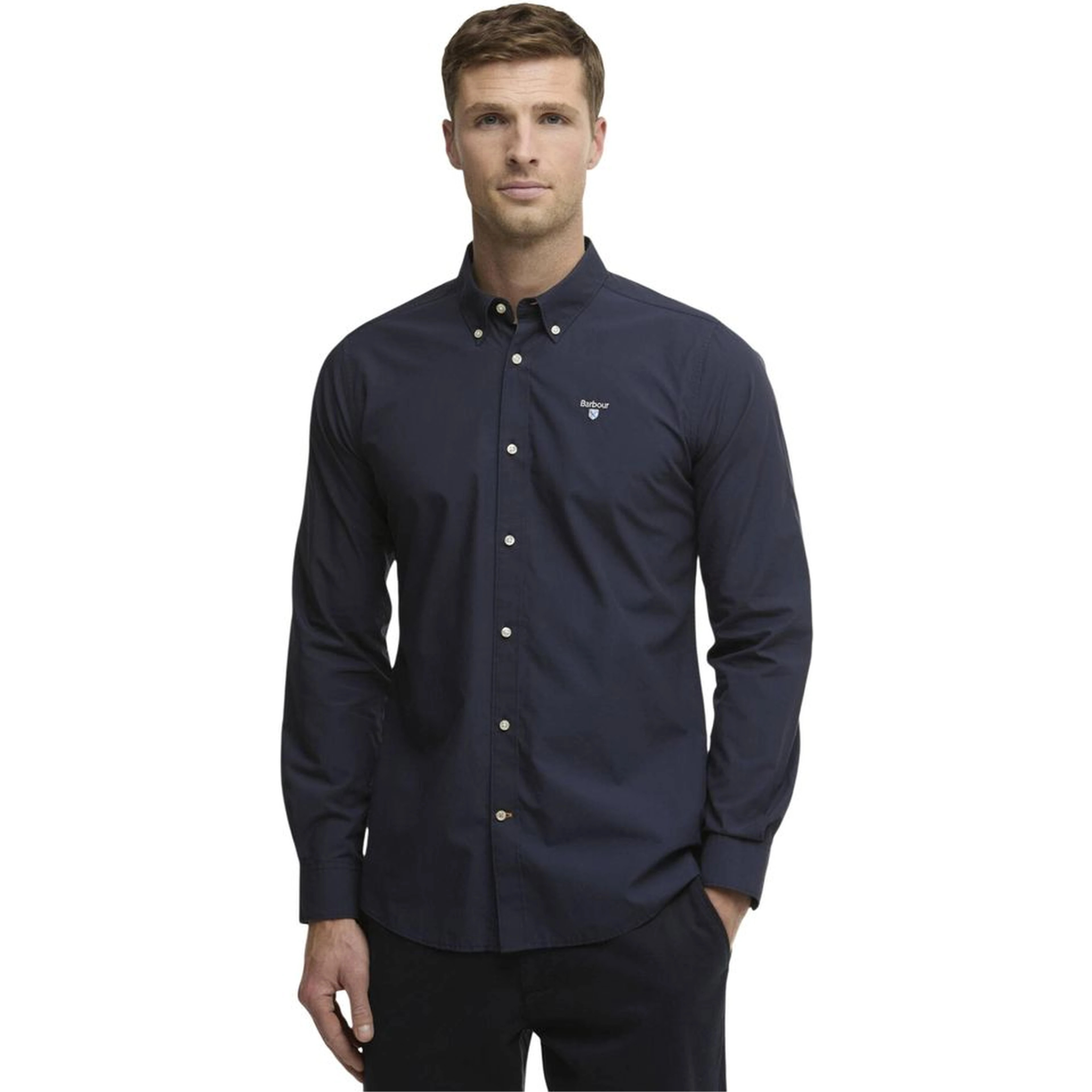 Blue Cotton Dress Shirt