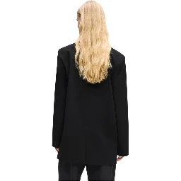 Black Polyester Blazer