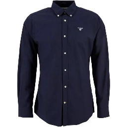 Blue Cotton Dress Shirt