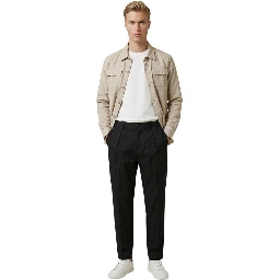 Beige Viscose Pattern Shirt