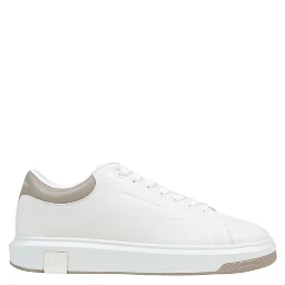 Cream Leather Low Top Sneakers