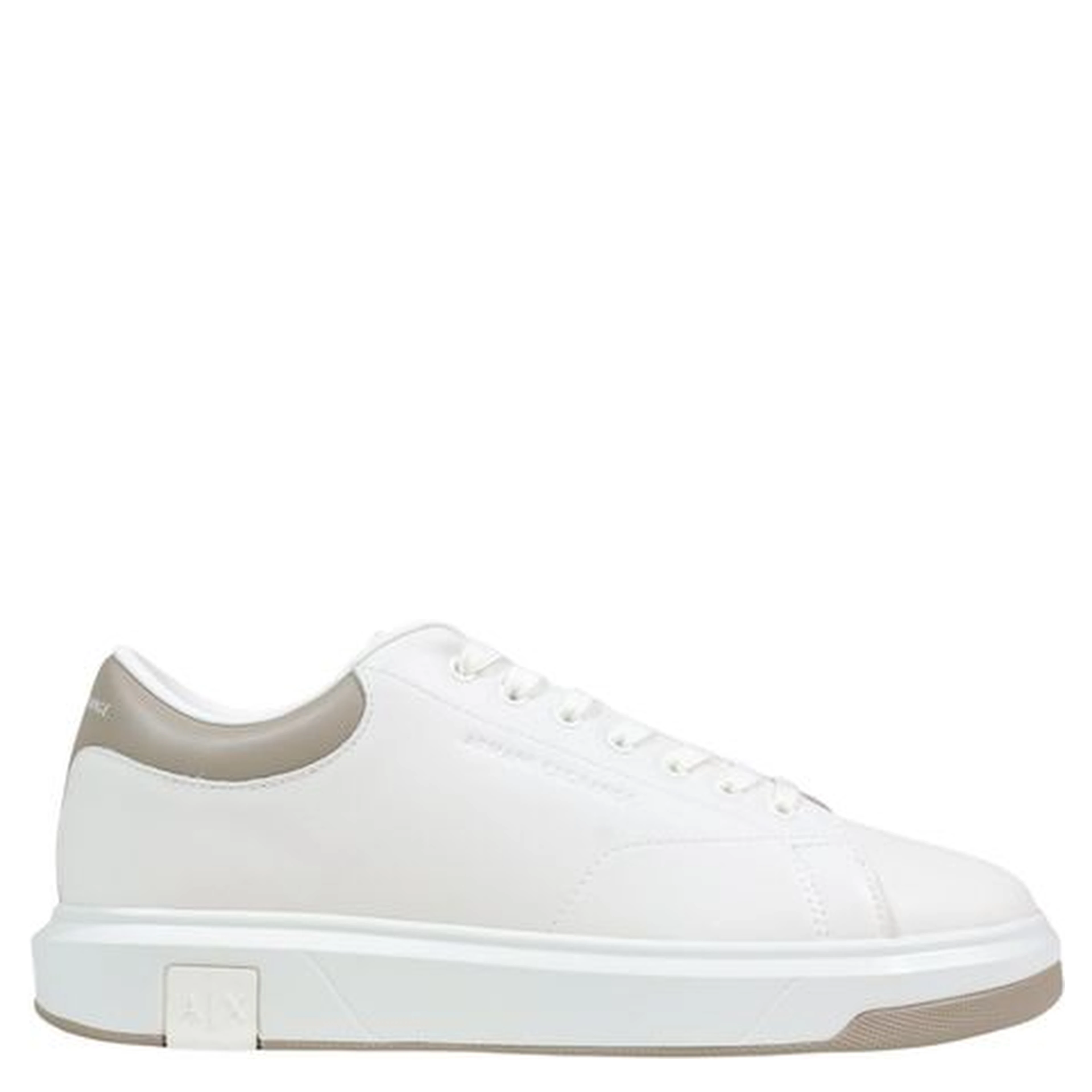 Cream Leather Low Top Sneakers