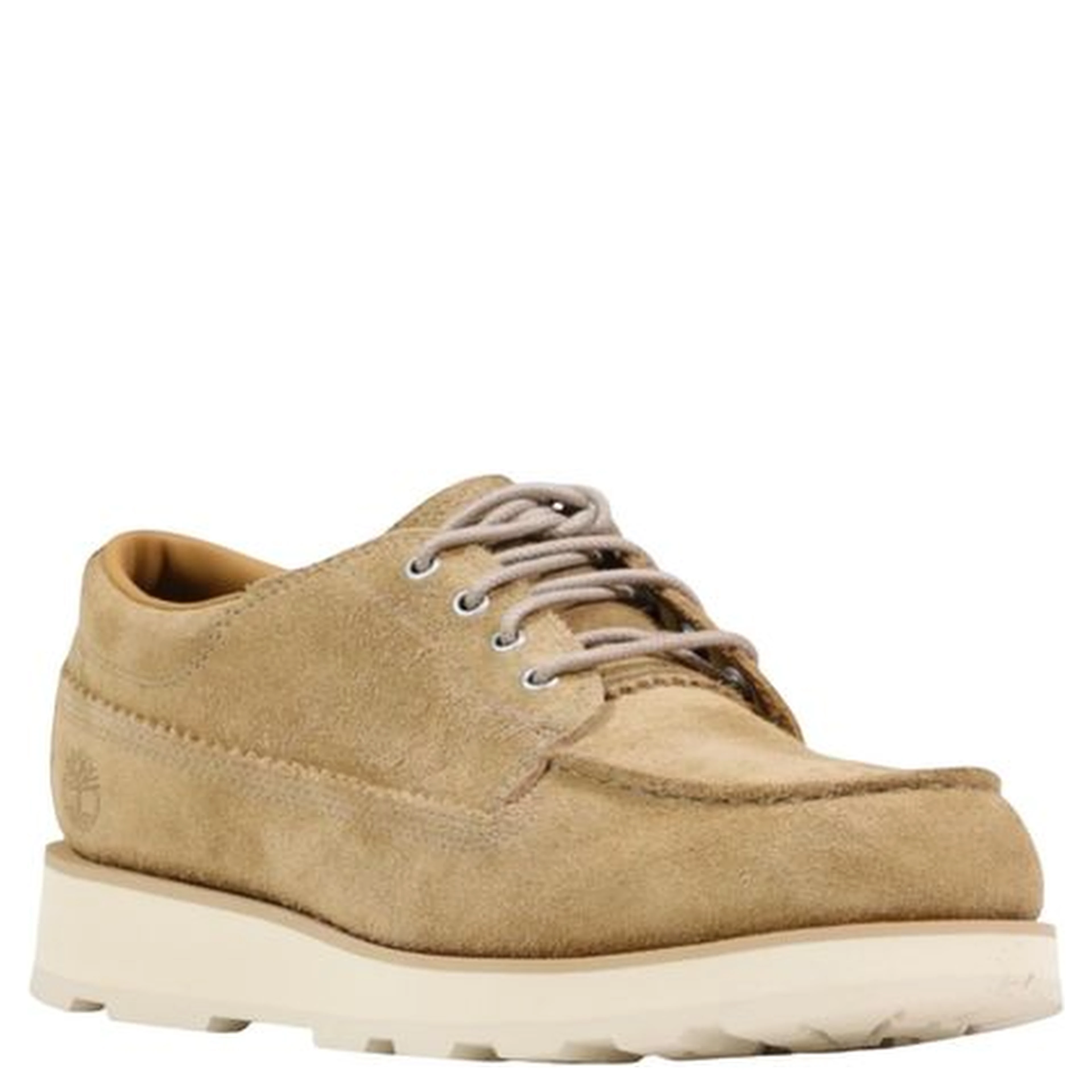 Beige Suede Leather Slip-On Loafers