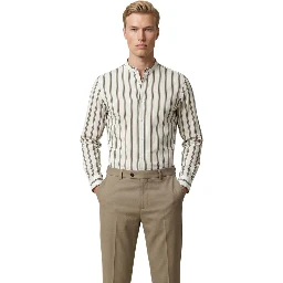 White Cotton Pattern Shirt