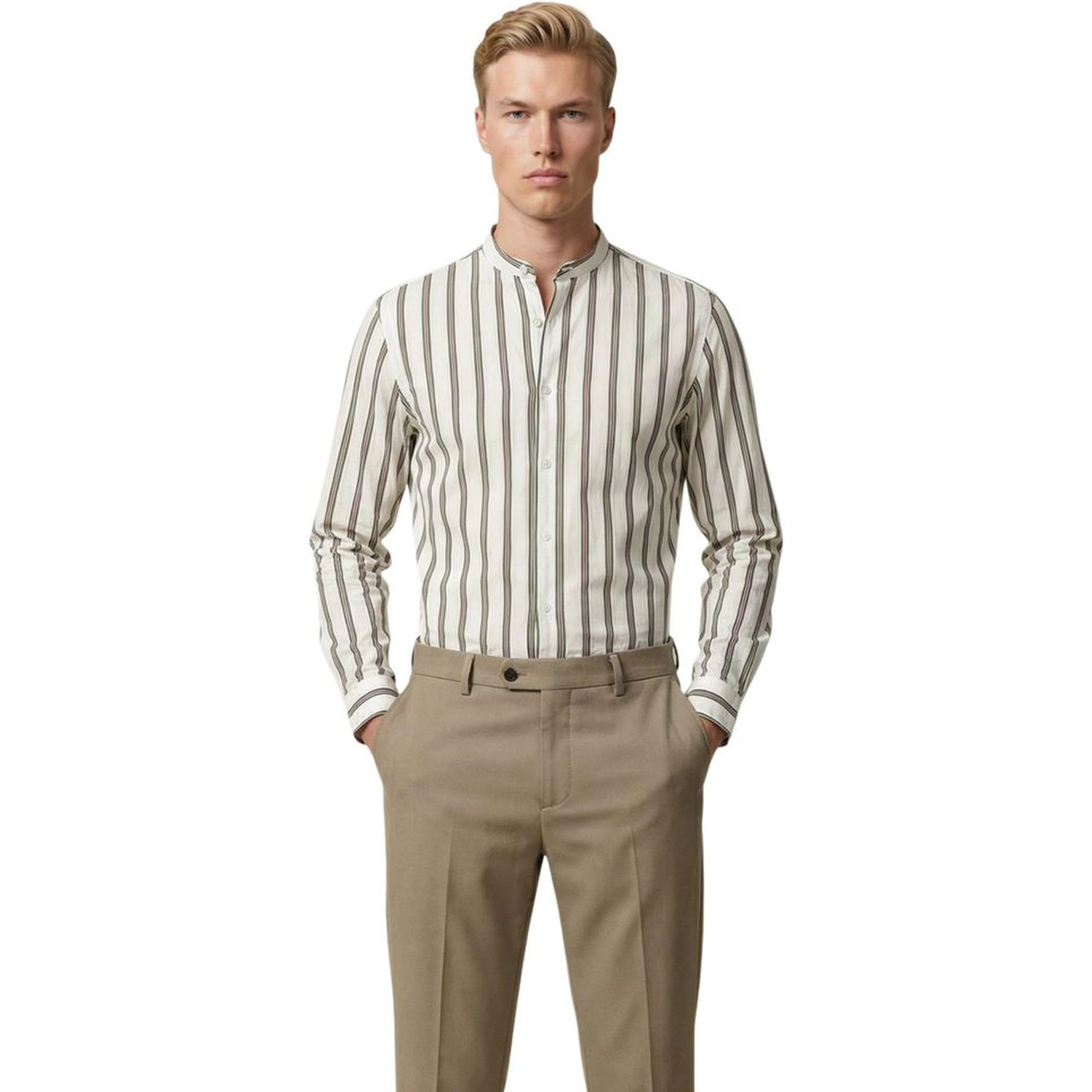 White Cotton Pattern Shirt