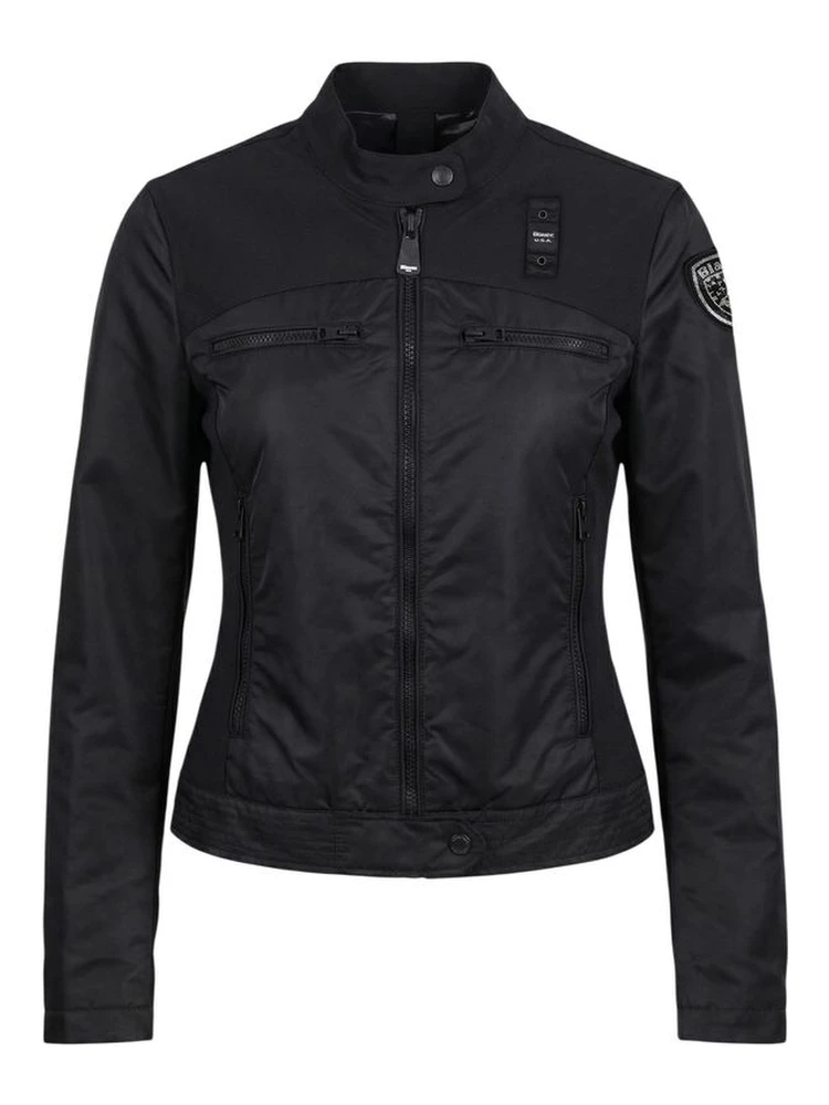 Black Polyamide Biker Jacket