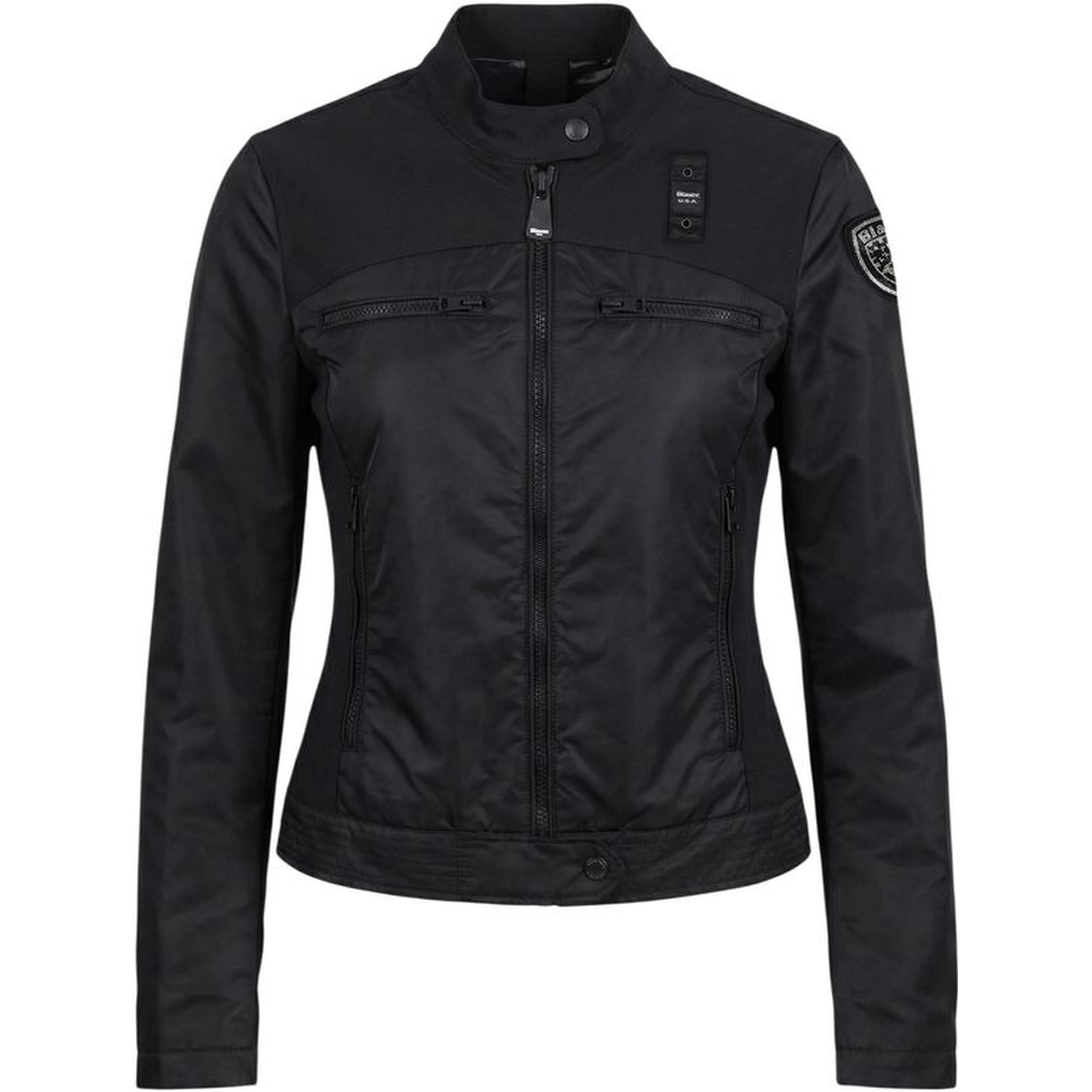 Black Polyamide Biker Jacket