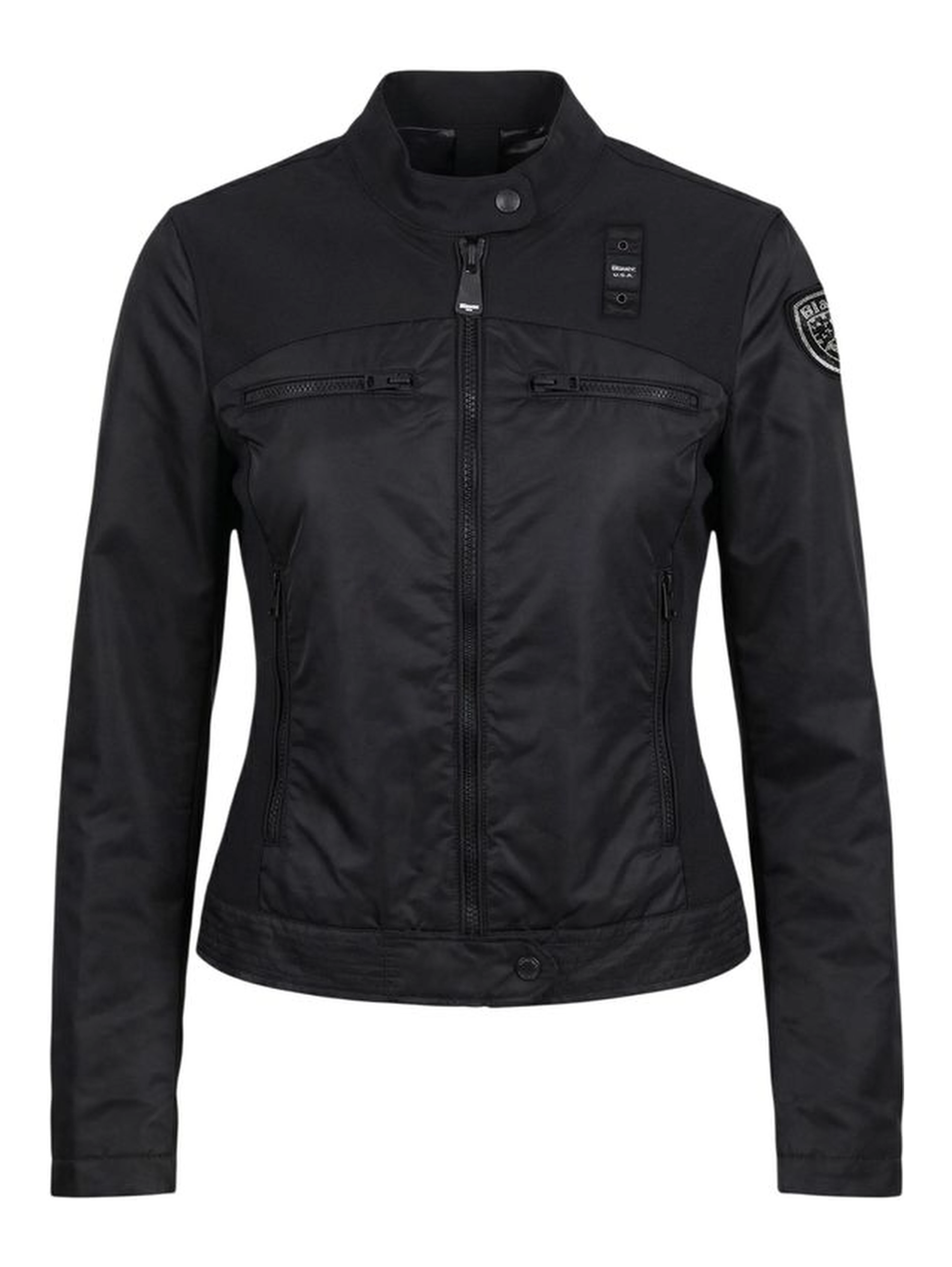 Black Polyamide Biker Jacket
