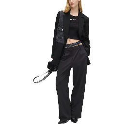 Black Polyester Blazer