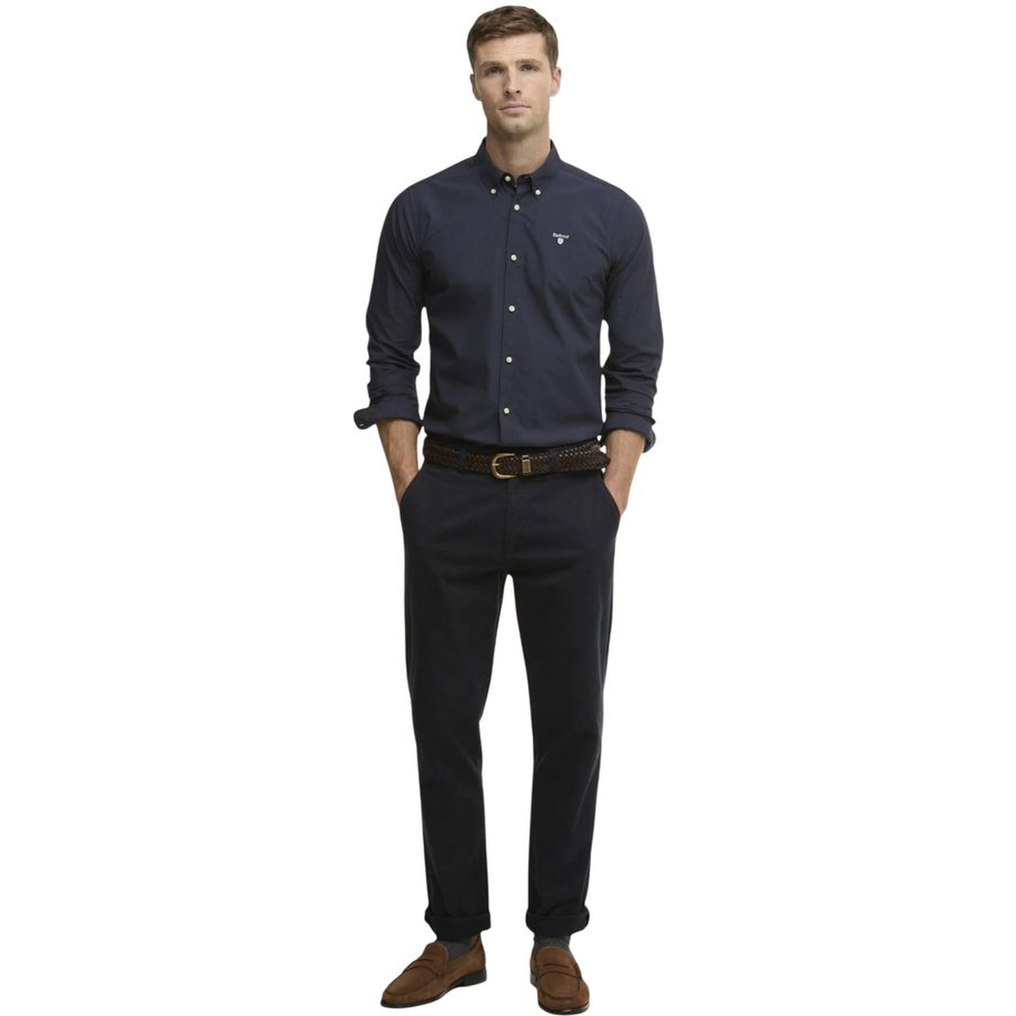 Blue Cotton Dress Shirt
