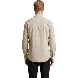 Beige Viscose Pattern Shirt