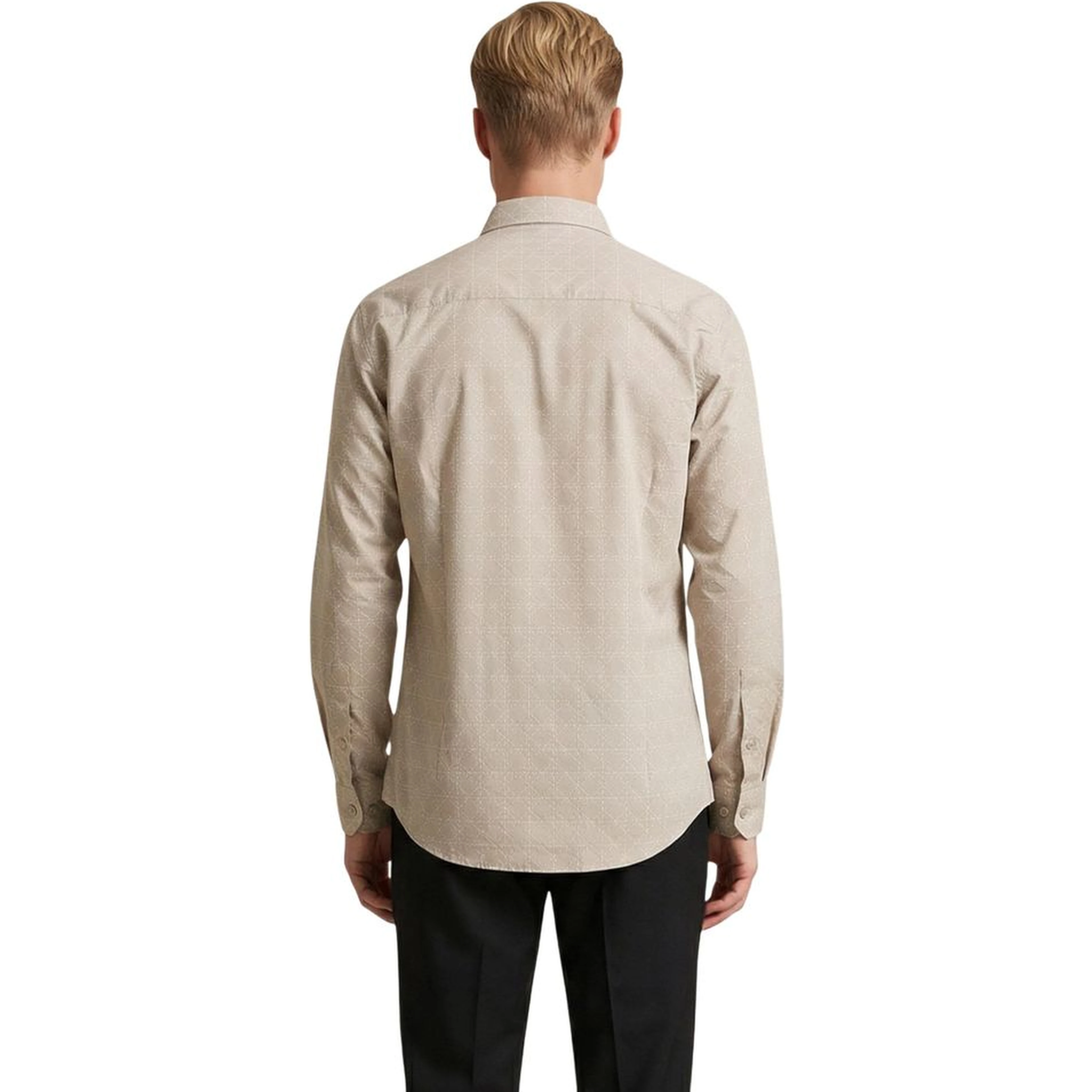 Beige Viscose Pattern Shirt