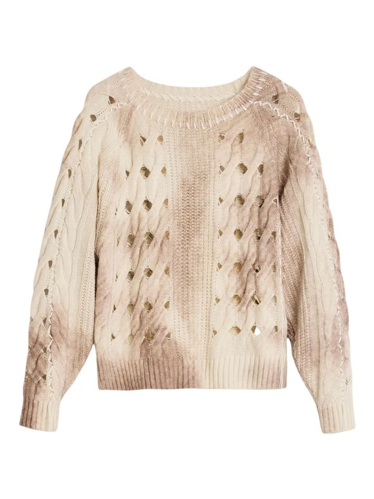 Beige Marabou Sweatshirt