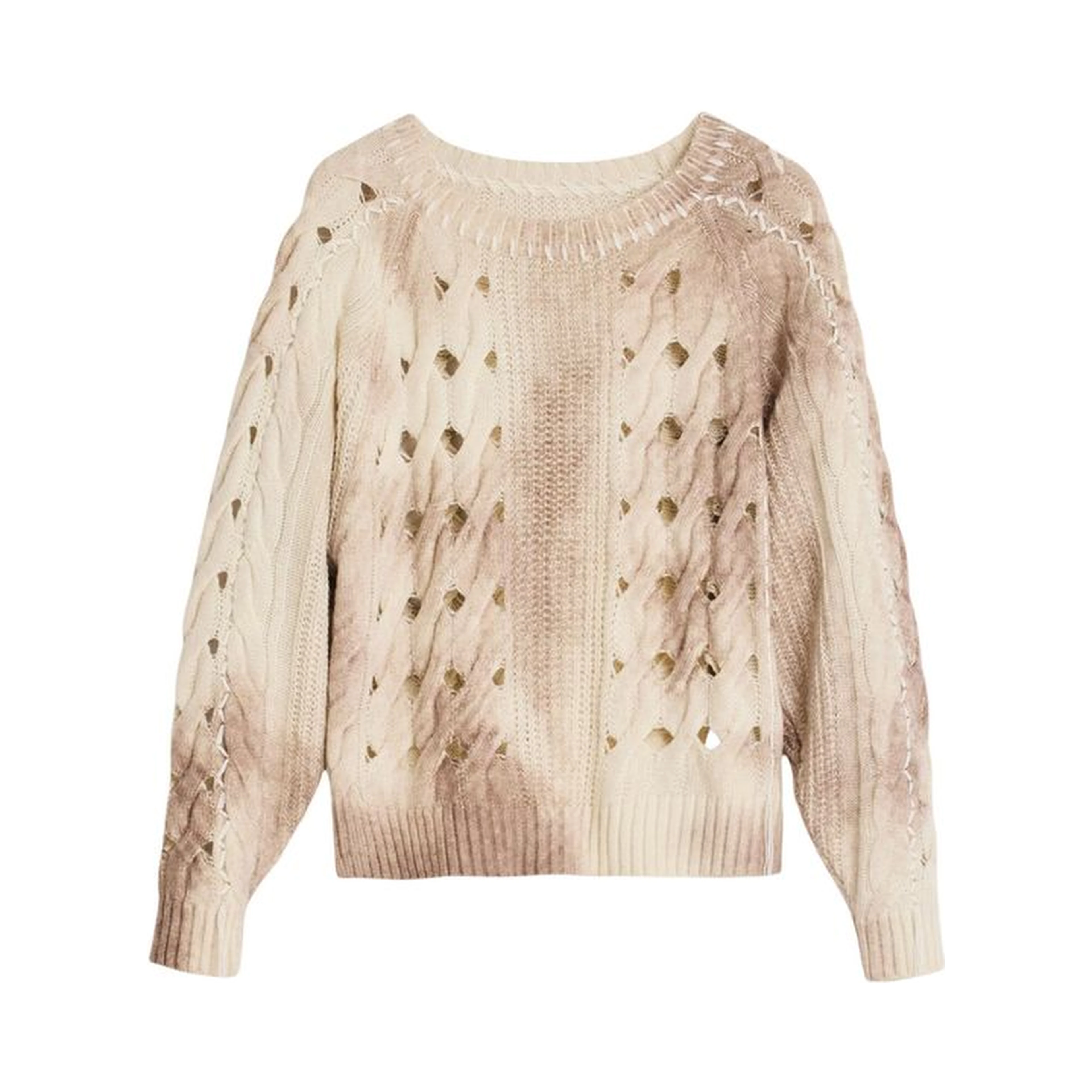 Beige Marabou Sweatshirt