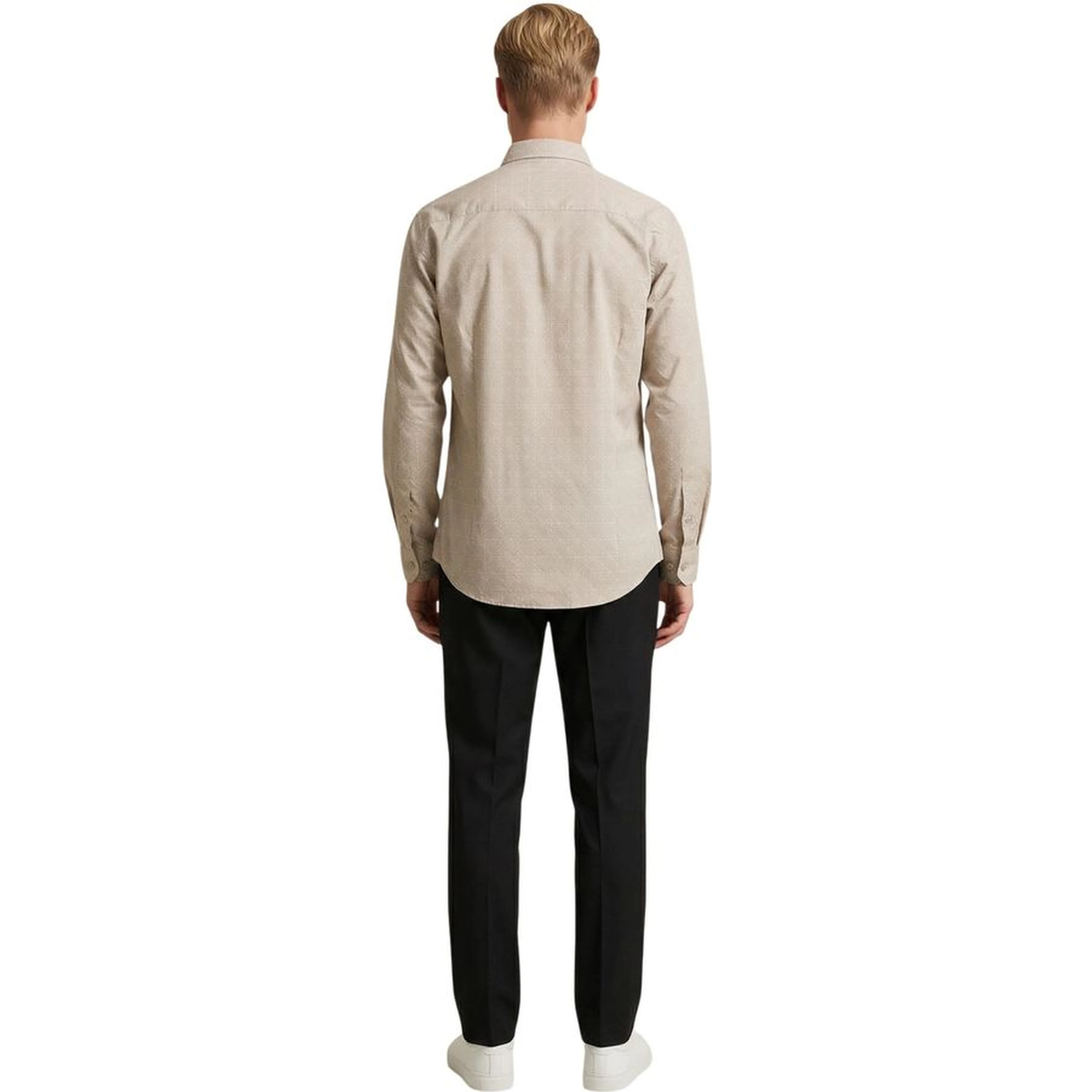 Beige Viscose Pattern Shirt