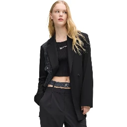 Black Polyester Blazer