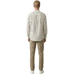 White Cotton Pattern Shirt