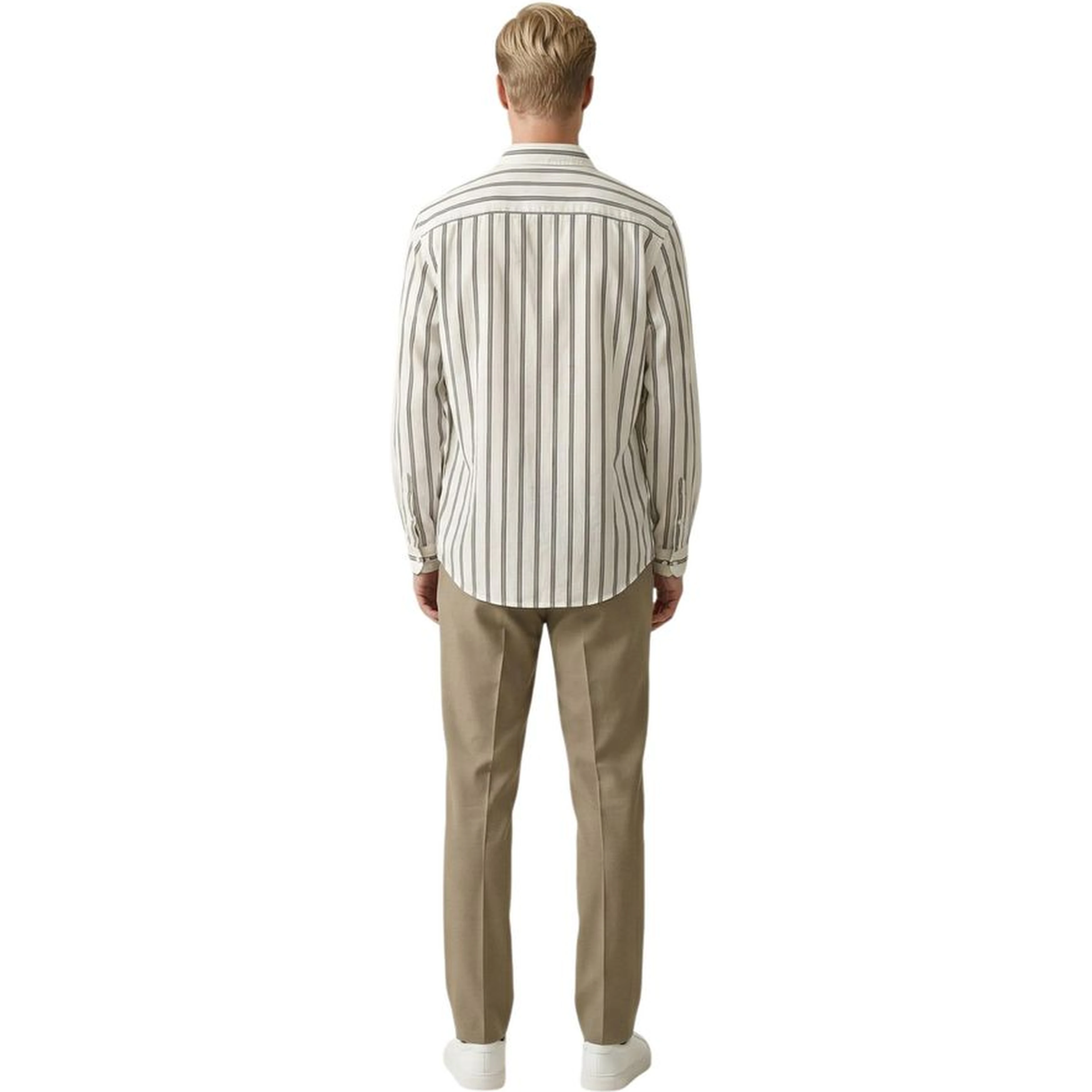 White Cotton Pattern Shirt