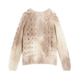 Beige Marabou Sweatshirt