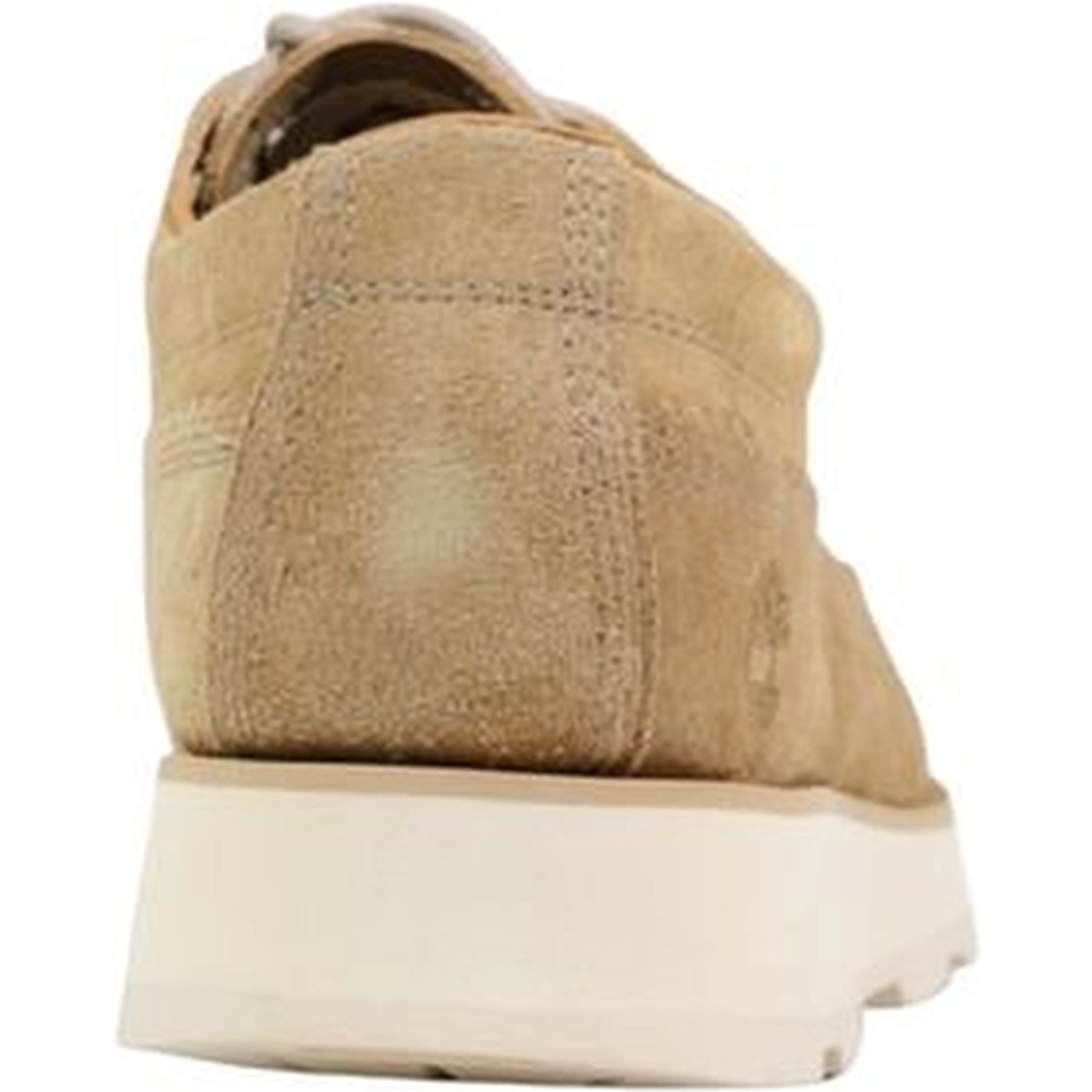 Beige Suede Leather Slip-On Loafers