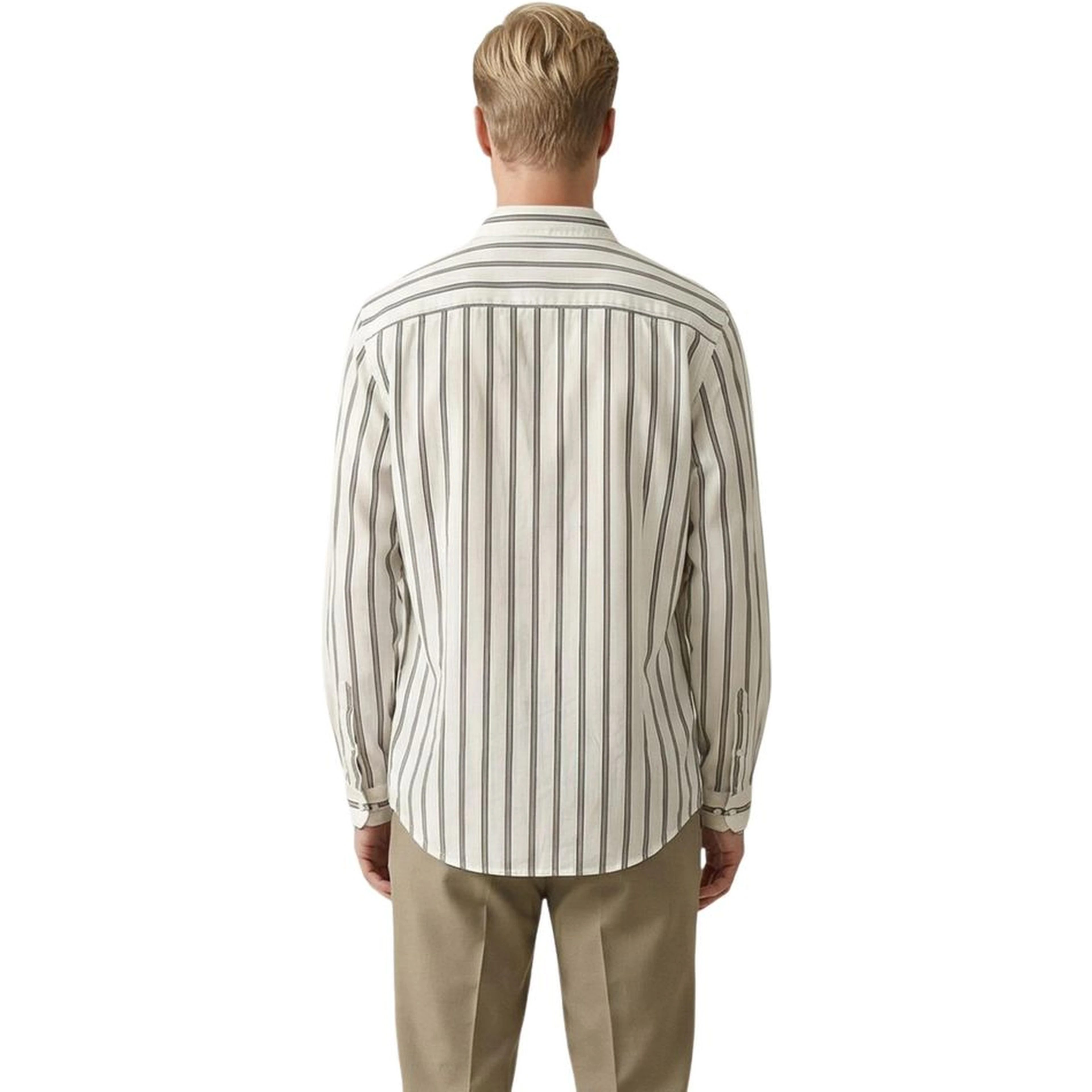 White Cotton Pattern Shirt