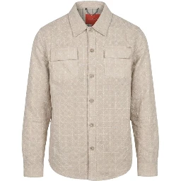Beige Viscose Pattern Shirt