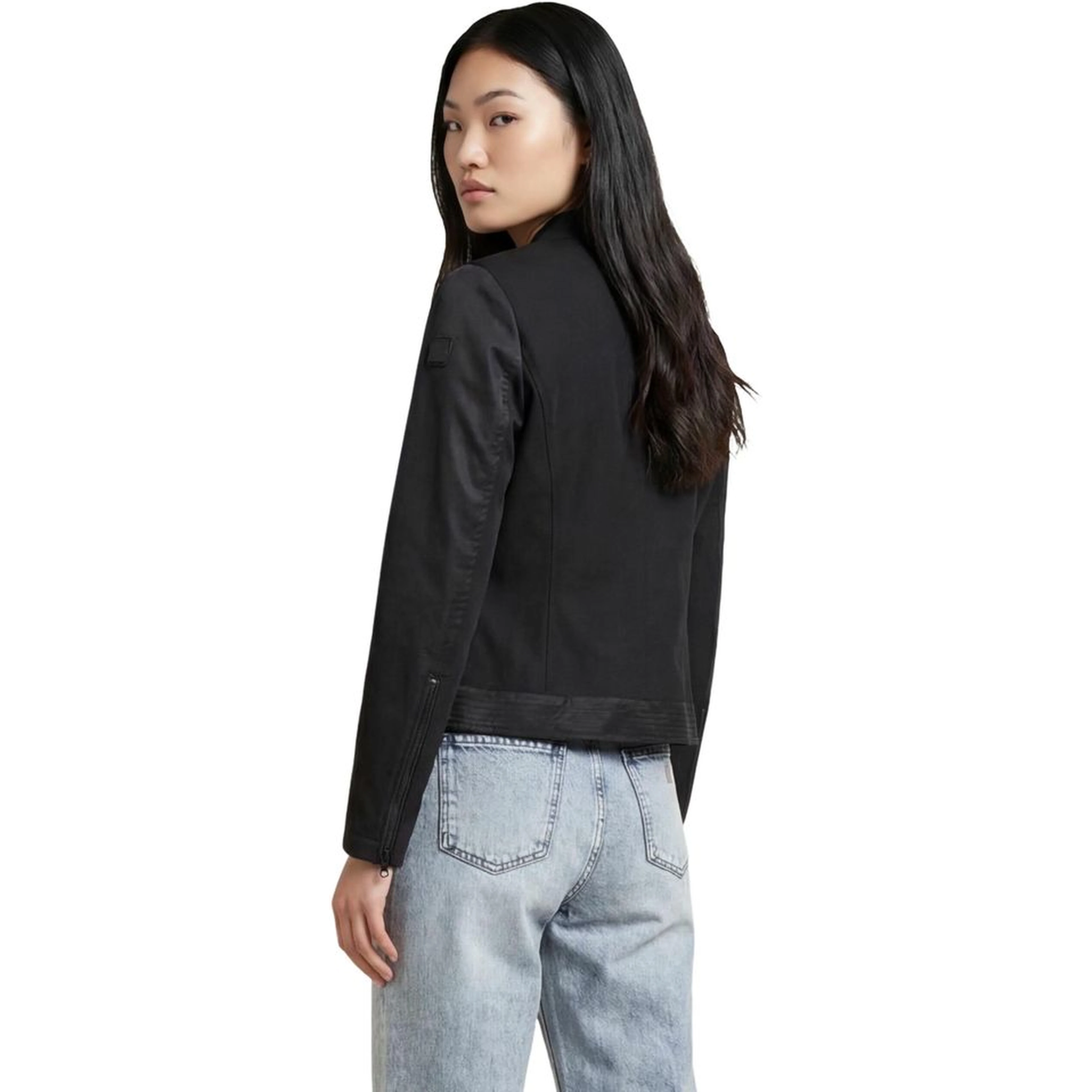 Black Polyamide Biker Jacket