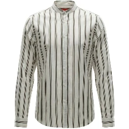 White Cotton Pattern Shirt
