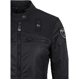 Black Polyamide Biker Jacket