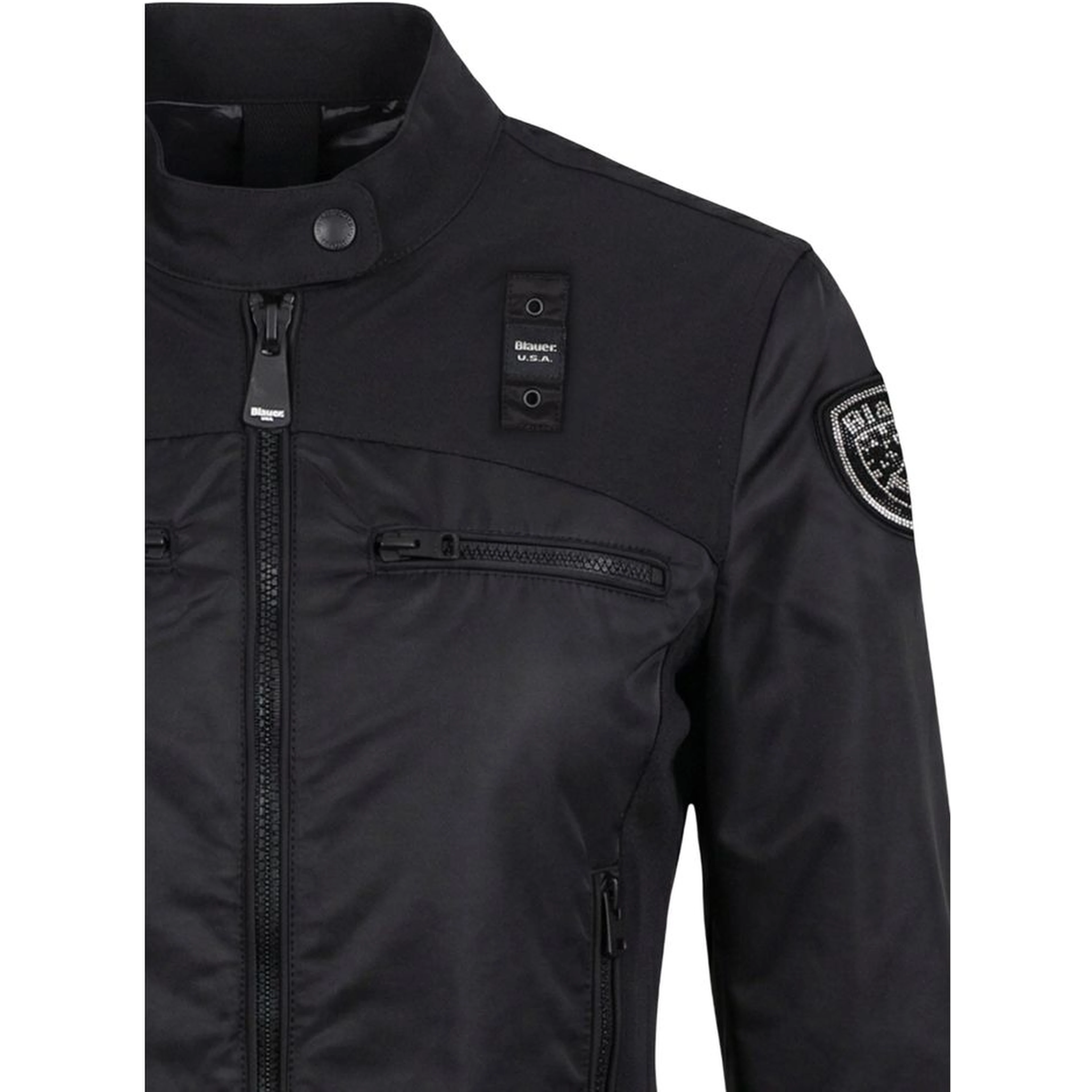 Black Polyamide Biker Jacket