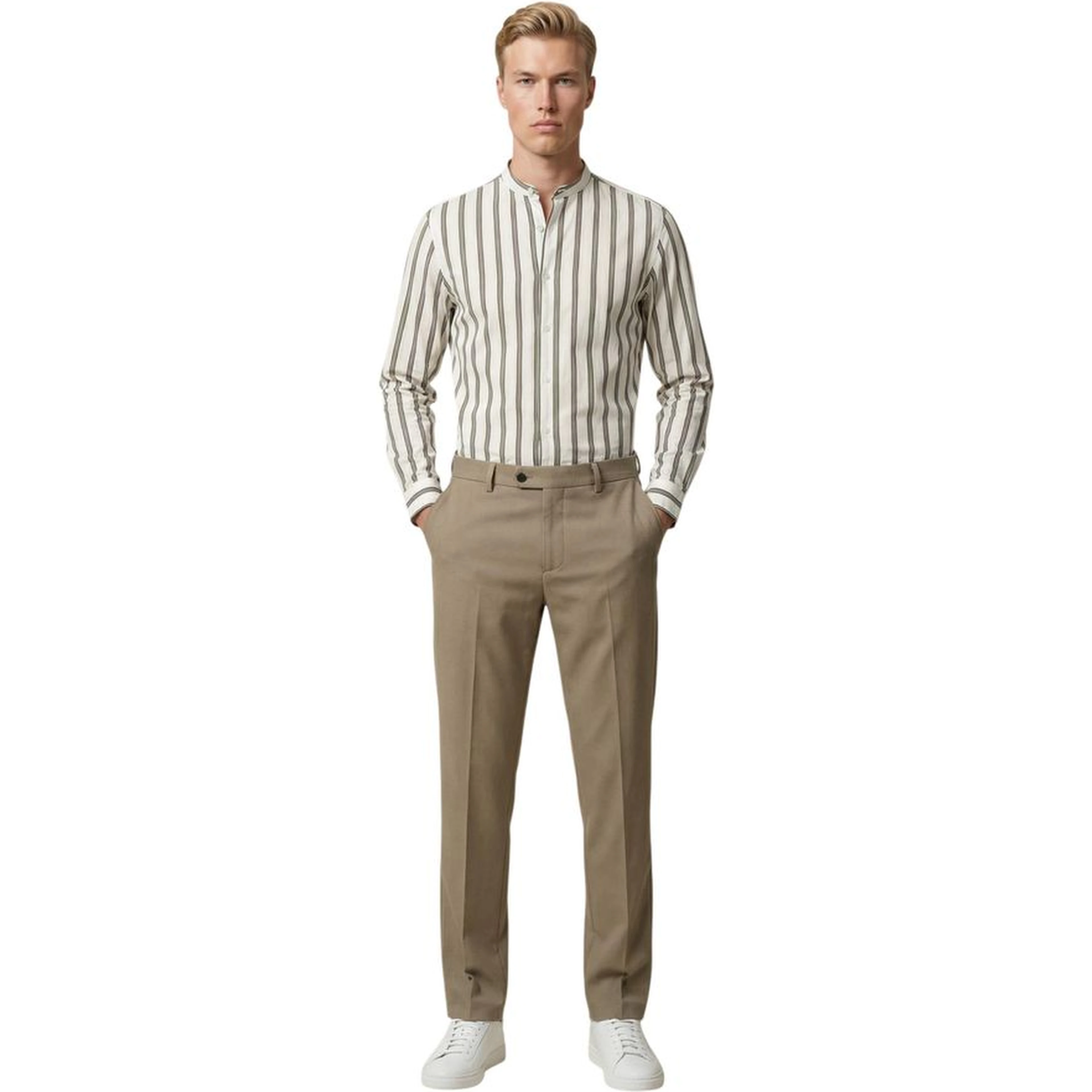 White Cotton Pattern Shirt