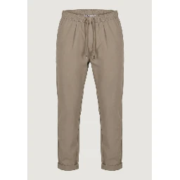Brown Polyester Casual Pants