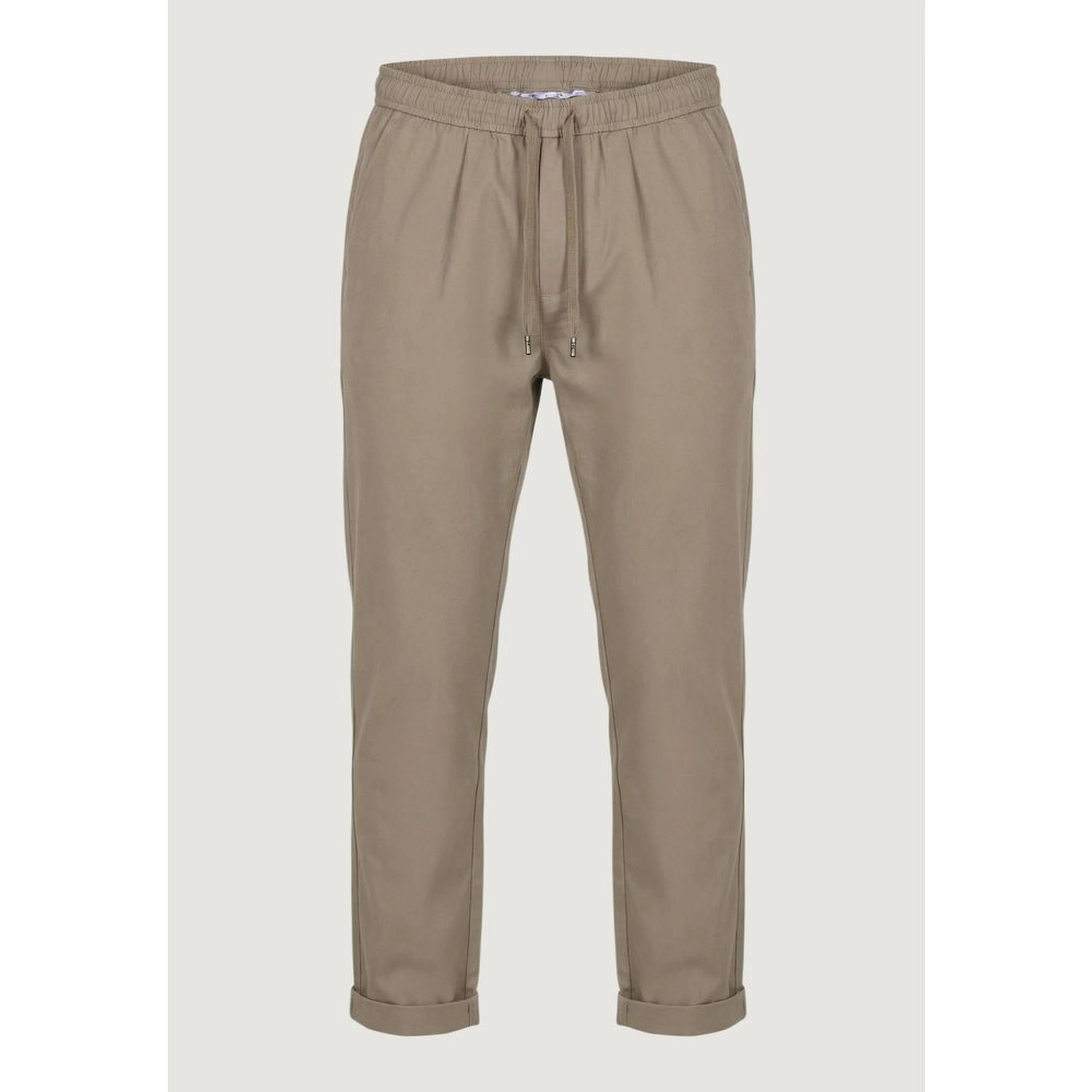 Brown Polyester Casual Pants